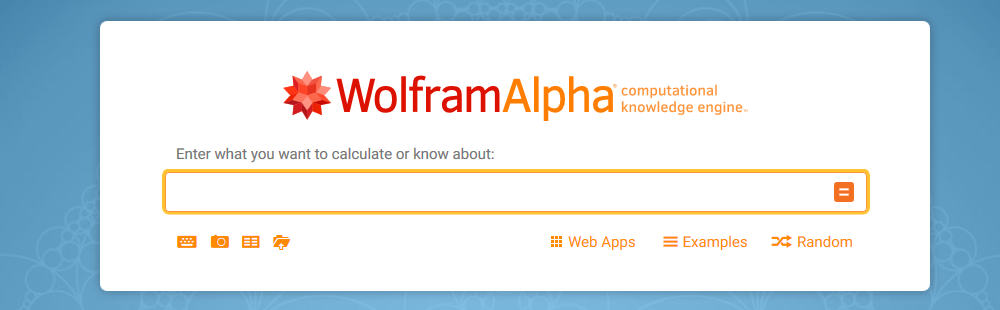 wyszukiwarki internetowe wolfram-alpha