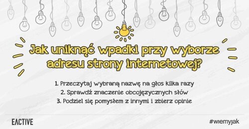 Jak uniknąć wpadki wybierając adres strony internetowej?