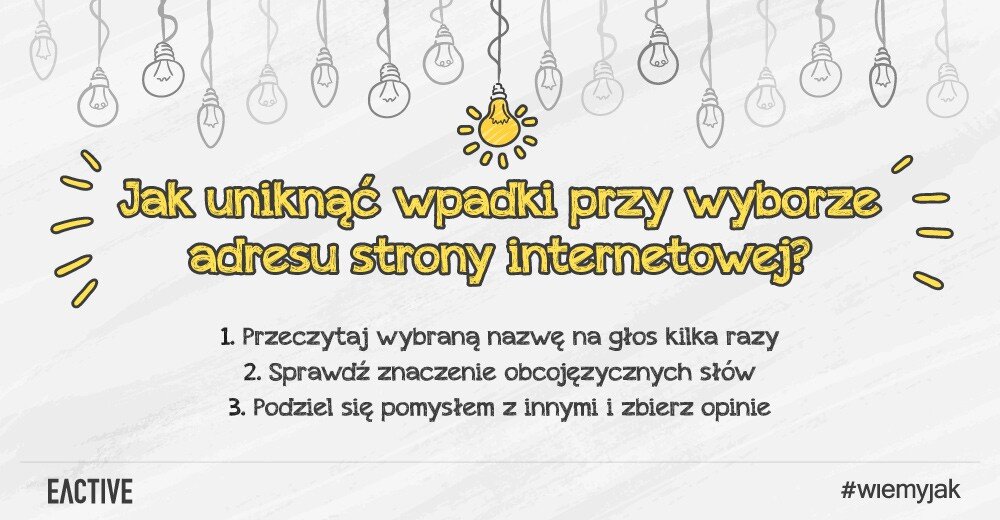 Jak uniknąć wpadki wybierając adres strony internetowej?