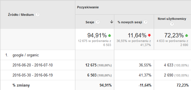 case study dotyczące pozycjonowania 