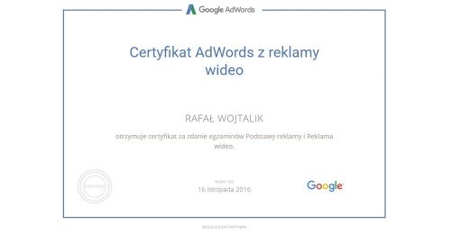 Nasi specjaliści posiadają już komplet certyfikatów AdWords!