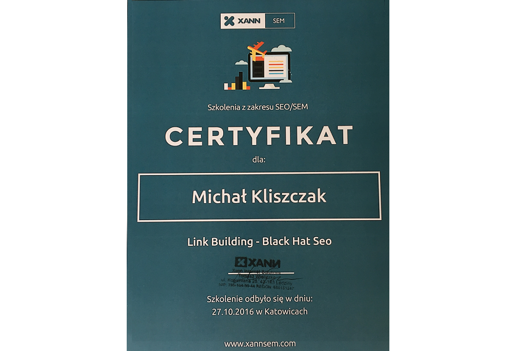 certyfikat michała