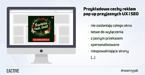 Reklama pop up przyjazna SEO i użytkownikom