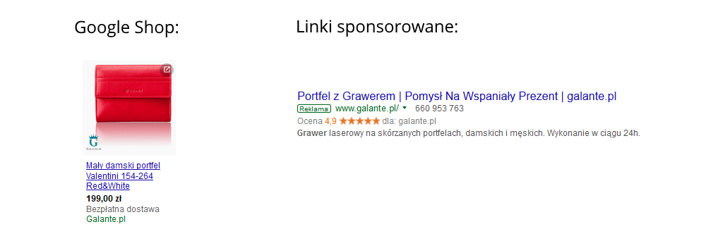 Przykłady reklam Google Ads