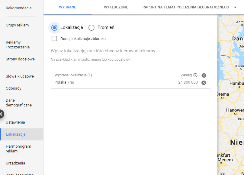 Geotargetowanie w google ads