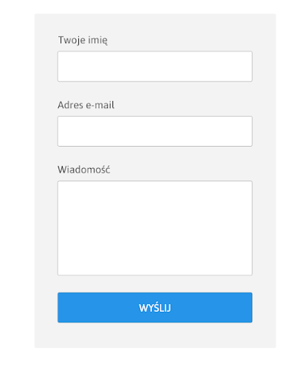 formularz - prosty wygląd