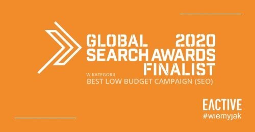 EACTIVE finalistą Global Search Awards 2020