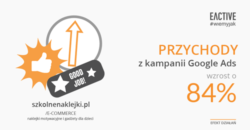Wzrost przychodów o 84% dla szkolnenaklejki.pl