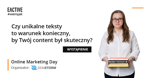 Prelekcja EACTIVE na Online Marketing Day – Anna Wojnowska