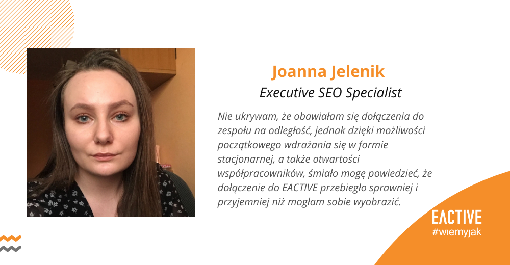 Joanna Jelenik EACTIVE