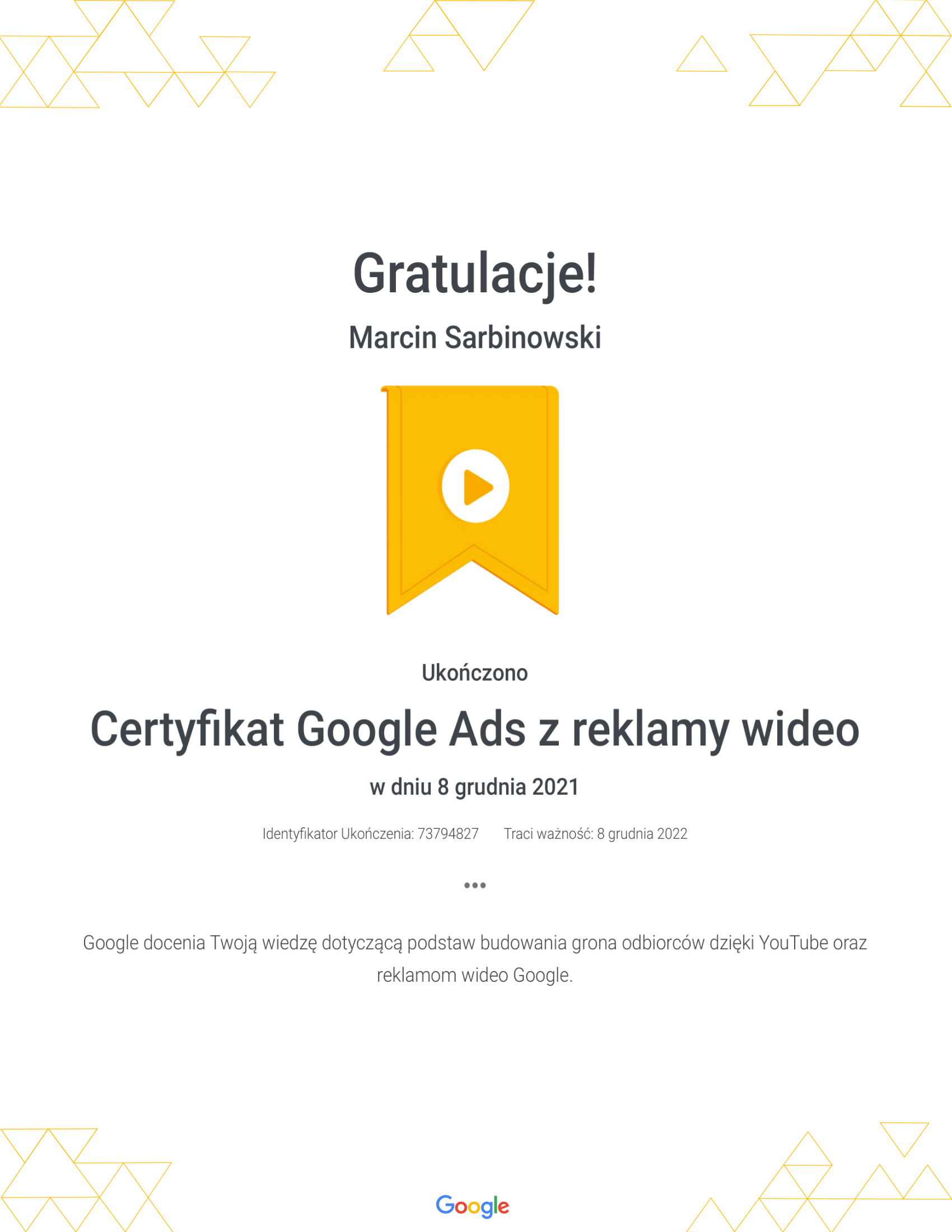 Google Marcin - reklama wideo