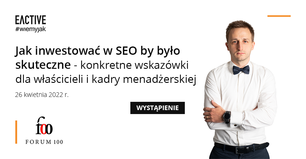 Wystąpienie EACTIVE na Forum 100 Digitalizacja marketingu i sprzedaży w branży stolarki – Sebastian Heymann