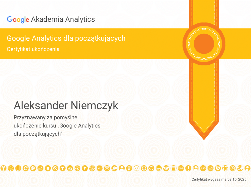Certyfikat-Google-Analytcs-dla-poczatkujacych-Aleksander-Niemczyk
