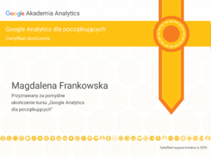Certyfikat-Google-Analytcs-dla-poczatkujacych-Magdalena-Frankowska