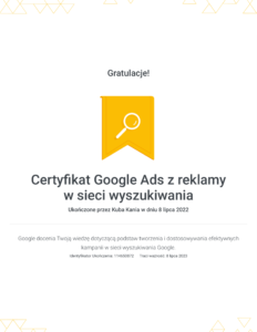 Certyfikat-Google-Ads-z-reklamy-w-sieci-wyszukiwania-Kuba-Kania