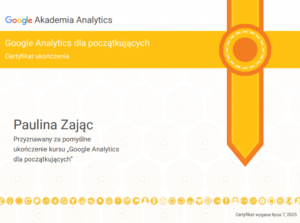 Certyfikat-Google-Analytcs-dla-poczatkujacych-Paulina-Zając