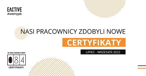 Certyfikaty w EACTIVE – III kwartał 2022
