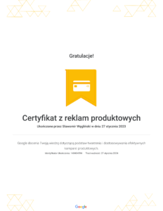 Certyfikat-z-reklamy-produktowej-Sławomir-Węgliński